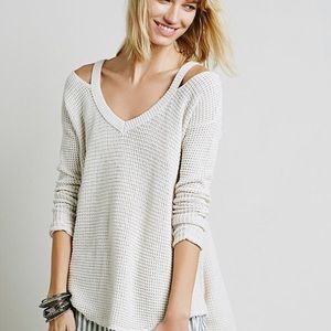Free People moonshine cold shoulder sweater NWT
